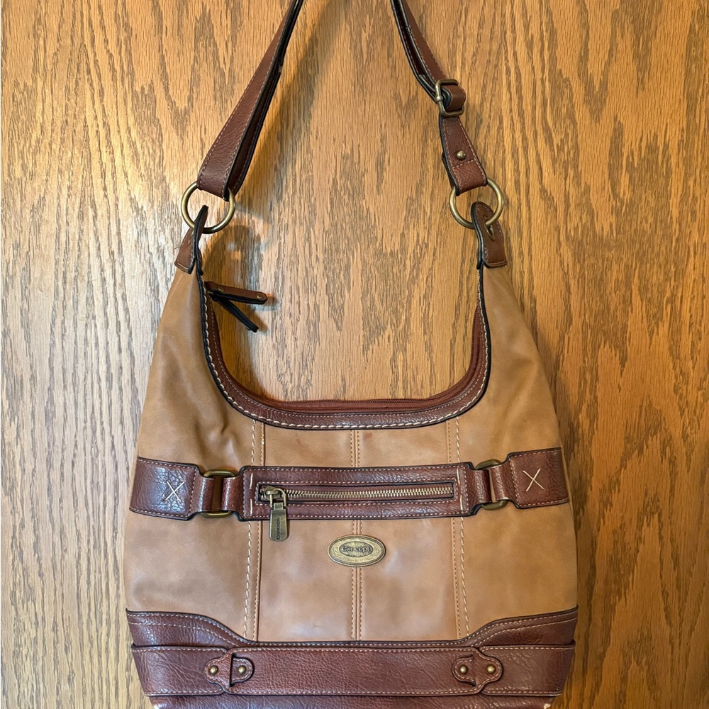 Two-Tone Concept Shoulder Bag
